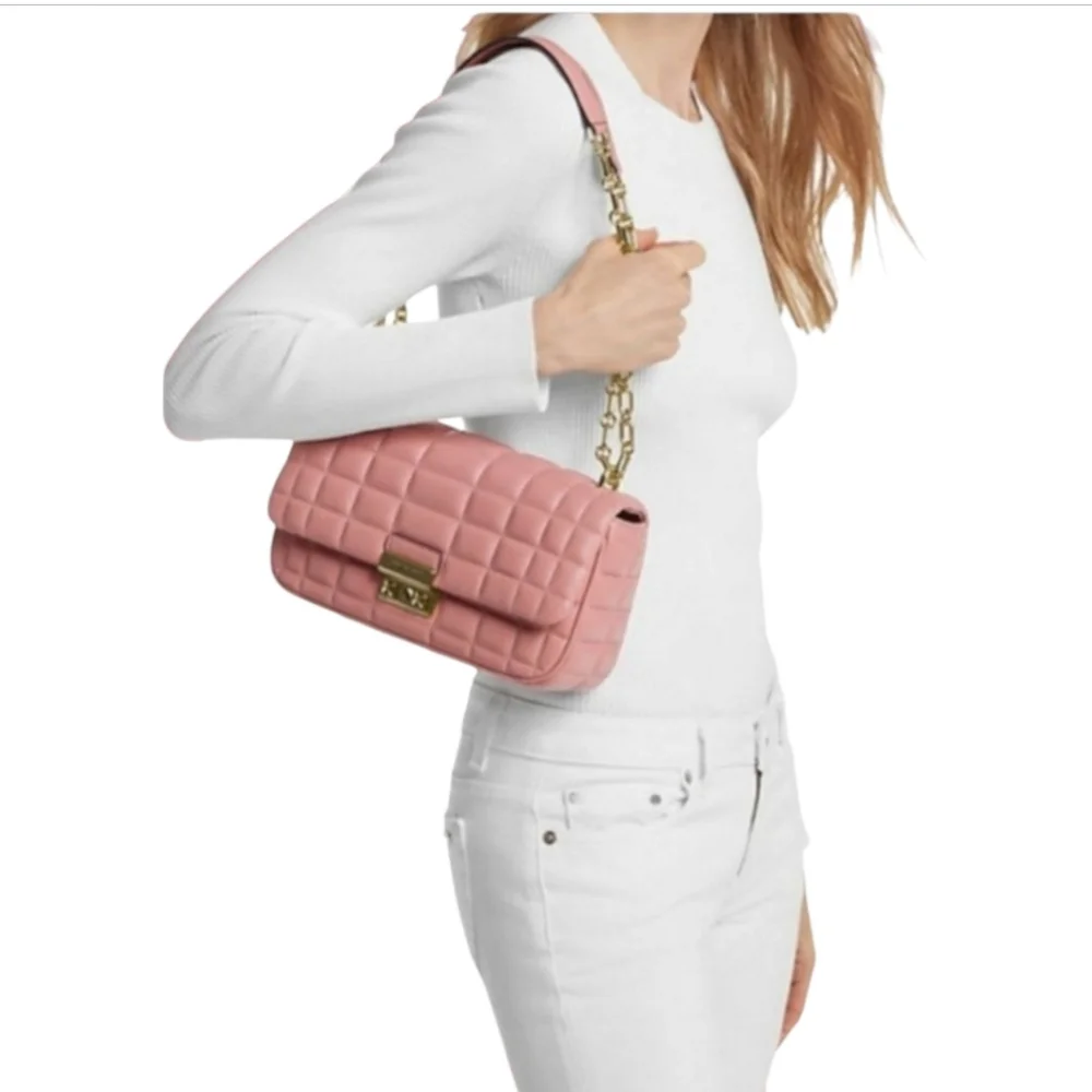 MICHAEL Michael Kors Tribeca Large Quilted Leather Shoulder Bag - Picture 2 of 10